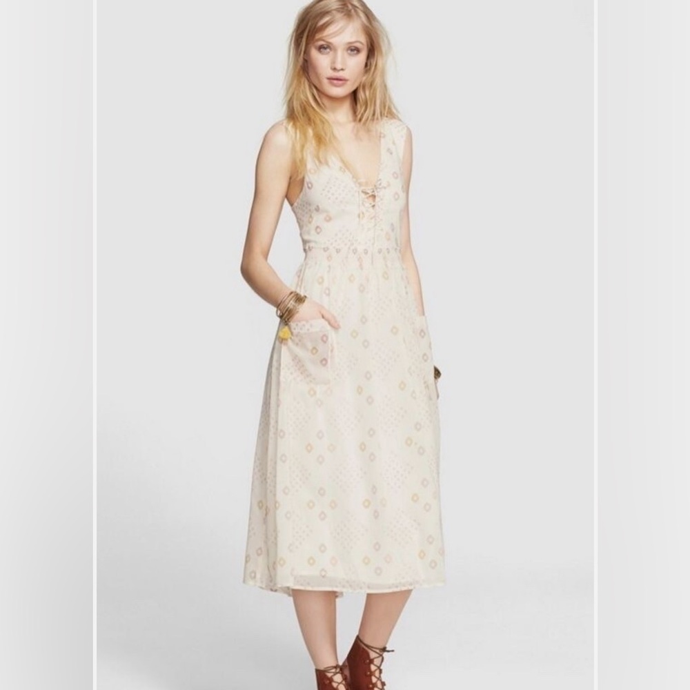Free people pocket full of wildflowers floral midi dress